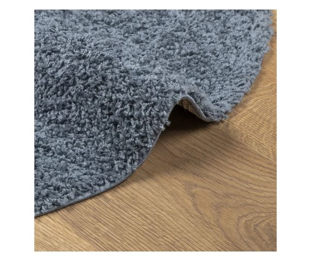 PAMPLONA kék magas szálú bolyhos modern szőnyeg Ø 100 cm