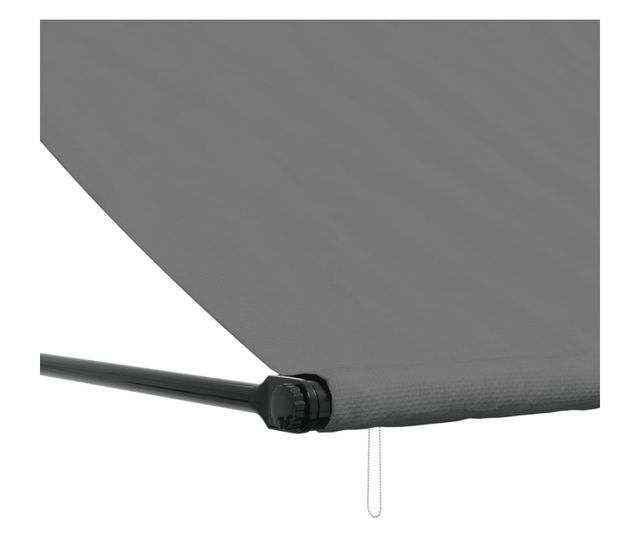 antracit szövet és acél feltekerhető napellenző 300 x 150 cm