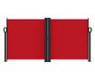 piros behúzható oldalsó napellenző 120 x 600 cm