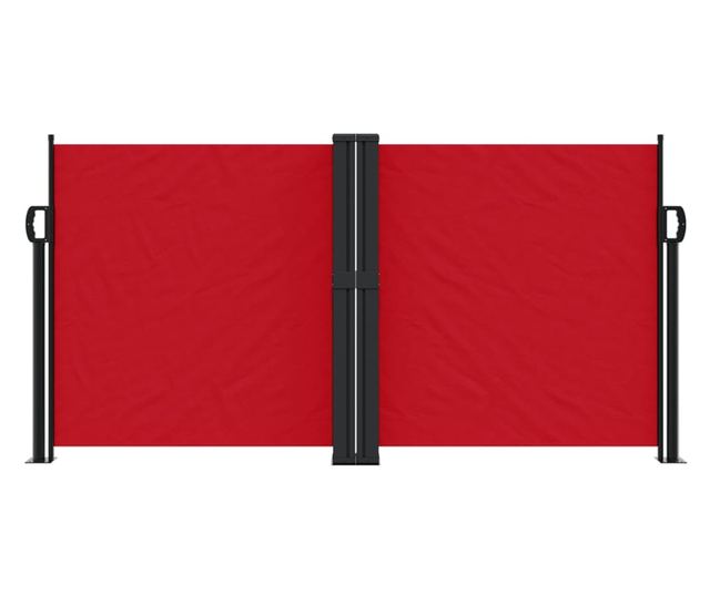 piros behúzható oldalsó napellenző 120 x 600 cm