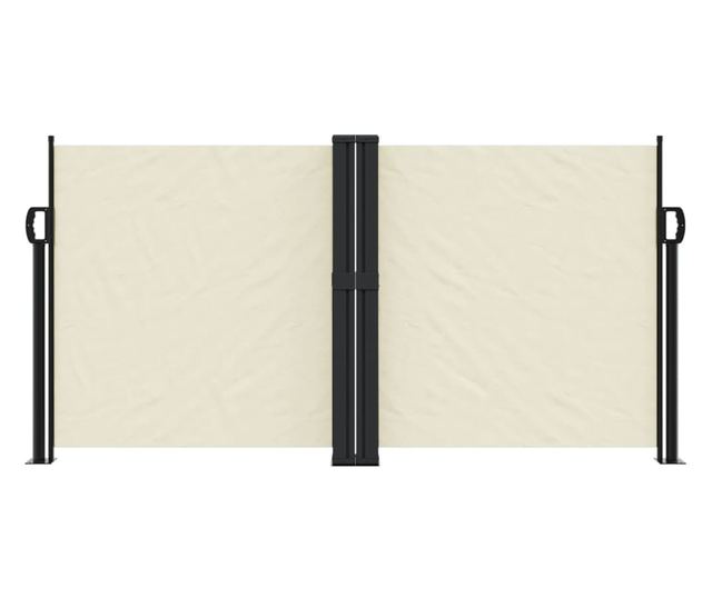 krémszínű behúzható oldalsó napellenző 120 x 1000 cm