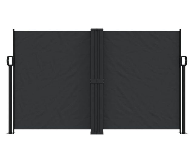 fekete behúzható oldalsó napellenző 140 x 1000 cm