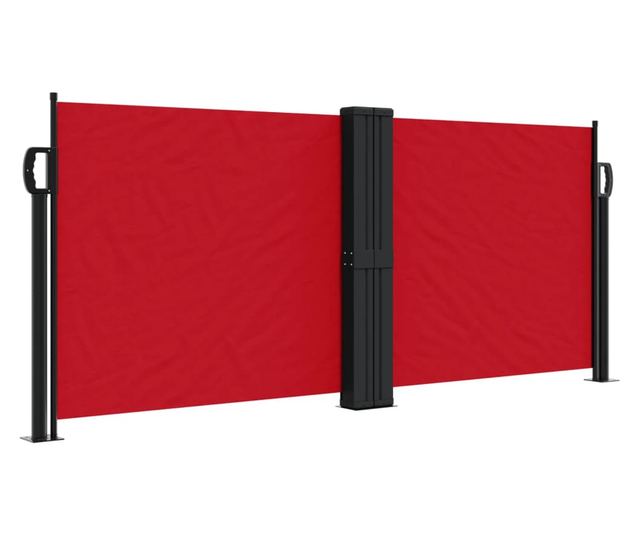 piros behúzható oldalsó napellenző 100 x 1000 cm