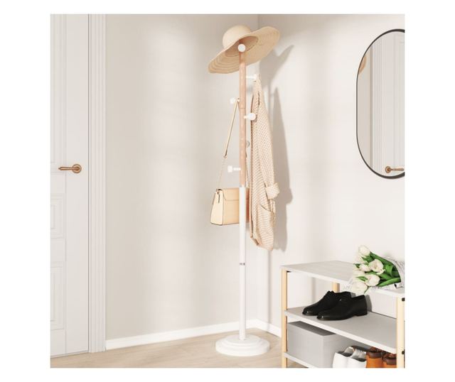 fehér porszórt vas ruhafogas 177 cm