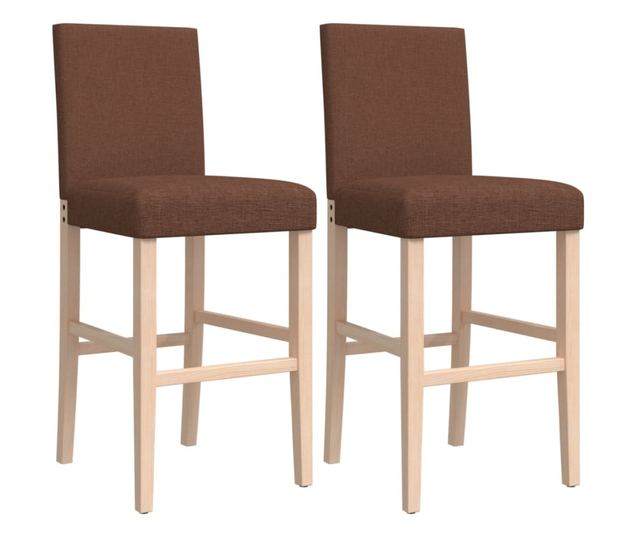 2 db tömör gumifa és szövet bárszék