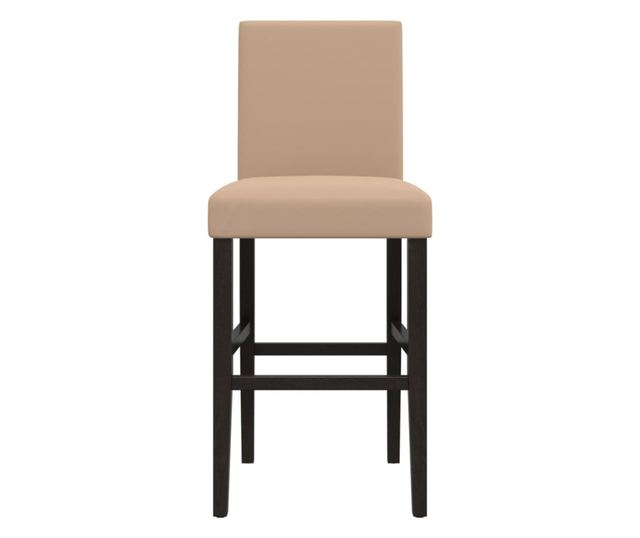 2 db tömör gumifa és műbőr bárszék