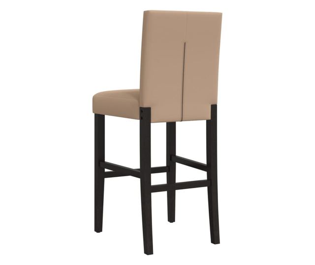 2 db tömör gumifa és műbőr bárszék