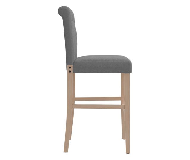 2 db tömör gumifa és szövet bárszék