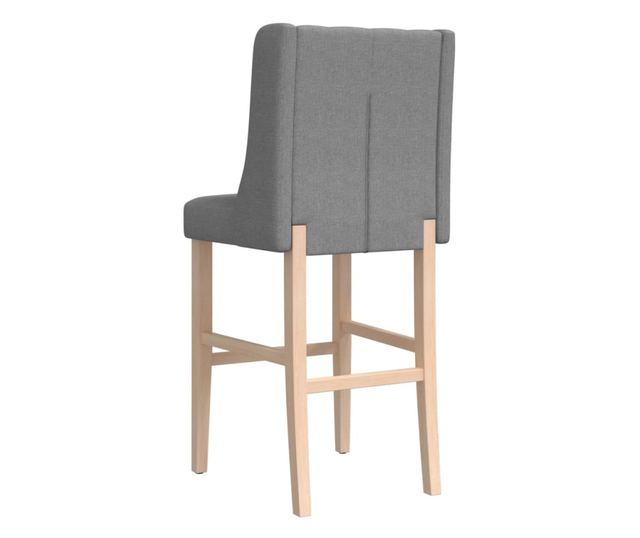 Barski stoli, 2 kosa, masiven les heveje in blago