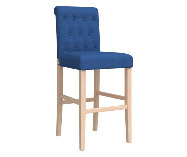 Barski stoli, 2 kosa, masiven les heveje in blago