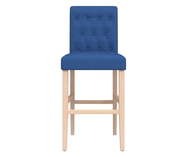 Barski stoli, 2 kosa, masiven les heveje in blago