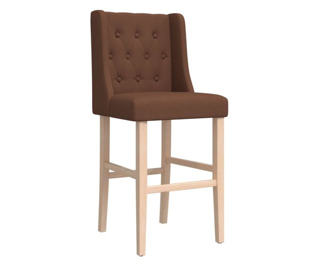 Barski stoli, 2 kosa, masiven les heveje in blago