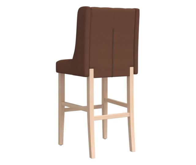 Barski stoli, 2 kosa, masiven les heveje in blago