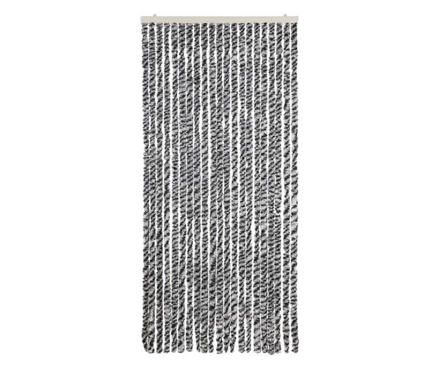 szürke és fekete és fehér zsenília rovarfüggöny 90x220 cm