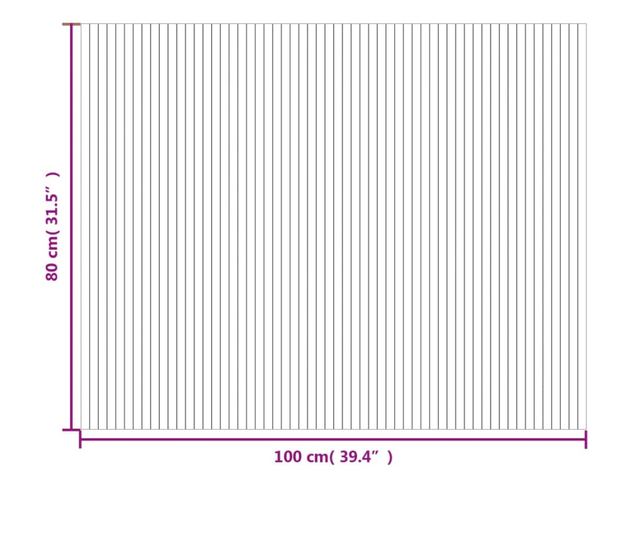 négyszögletű sötétbarna bambusz szőnyeg 80 x 100 cm