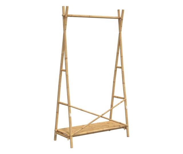 bambusz ruhaállvány polccal 102 x 50 x 190 cm