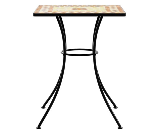 terrakotta kerámia mozaikos bisztróasztal 60 x 60 x 74 cm