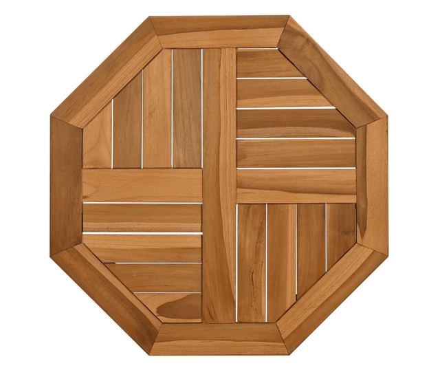 tömör tíkfa nyolcszögletű asztallap 50 x 50 x 2,5 cm