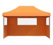 narancssárga összecsukható felugró rendezvénysátor 3oldalfallal