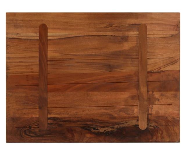 tömör újrahasznosított fa téglalap alakú asztallap 80x70x2,5 cm