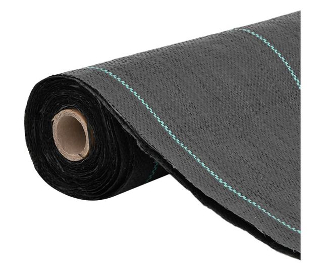 fekete PP talajtakaró membrán 1,5x50 m