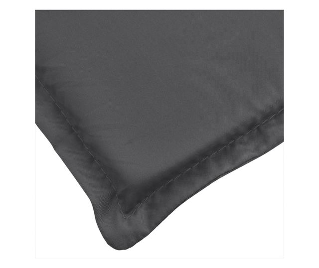 2 db melange antracitszürke szövet kerti padpárna 150x50x7 cm