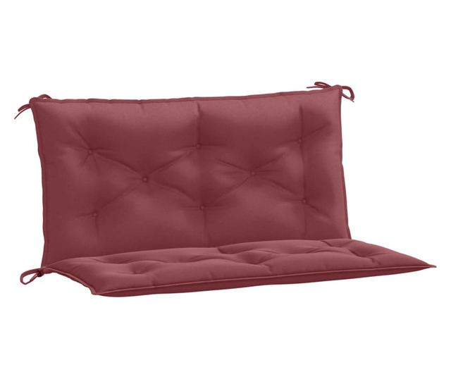 2 db melange bordó szövet kerti padpárna 100 x 50 x 7 cm