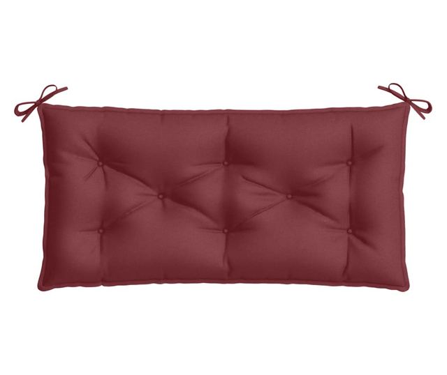 2 db melange bordó szövet kerti padpárna 100 x 50 x 7 cm