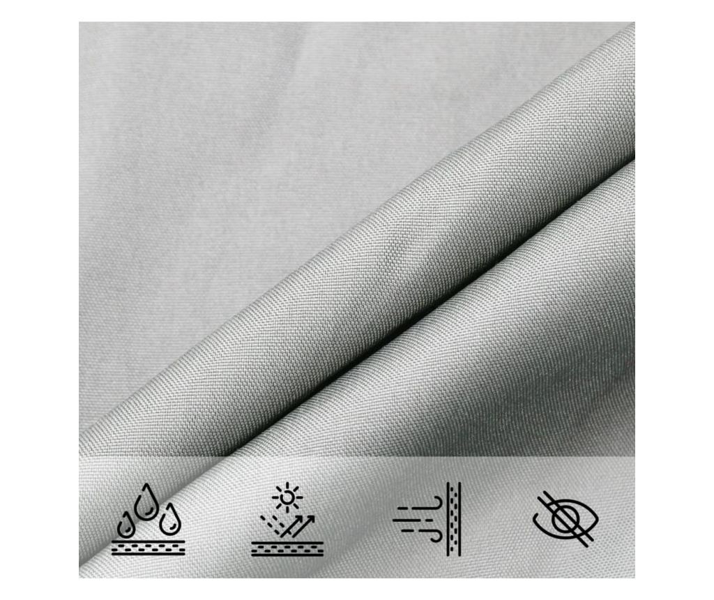 Stínicí plachta světle šedá 3 x 4 x 5 m 100% polyester oxford - 7