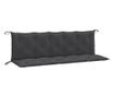 2 db melange antracitszürke szövet kerti padpárna 180x50x7 cm