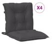 4 db melange antracit szövet háttámlás székpárna 100x50x7 cm