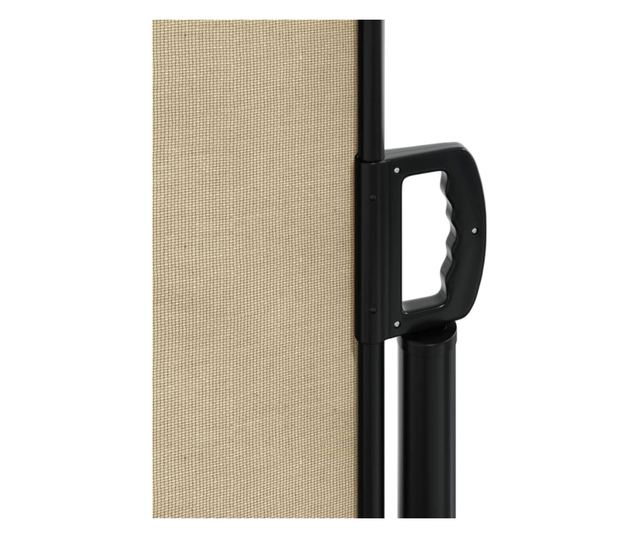 bézs behúzható oldalsó napellenző 120 x 300 cm