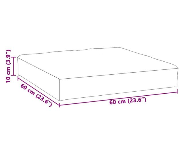 melange sötétszürke szövet raklappárna 60 x 60 x 10 cm