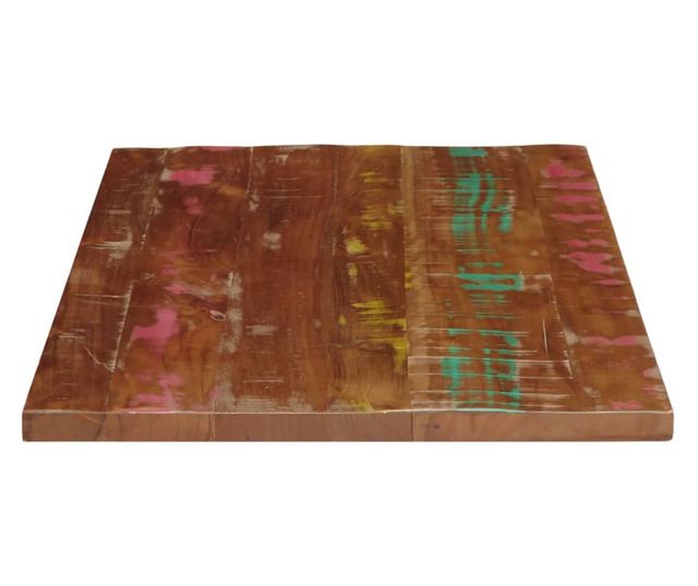 tömör újrahasznosított fa téglalap alakú asztallap 90x70x3,8 cm