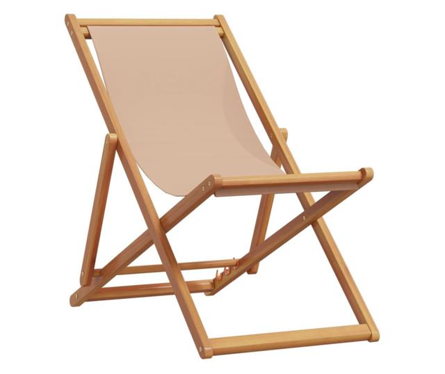 tópszínű tömör eukaliptuszfa és szövet összecsukható strandszék