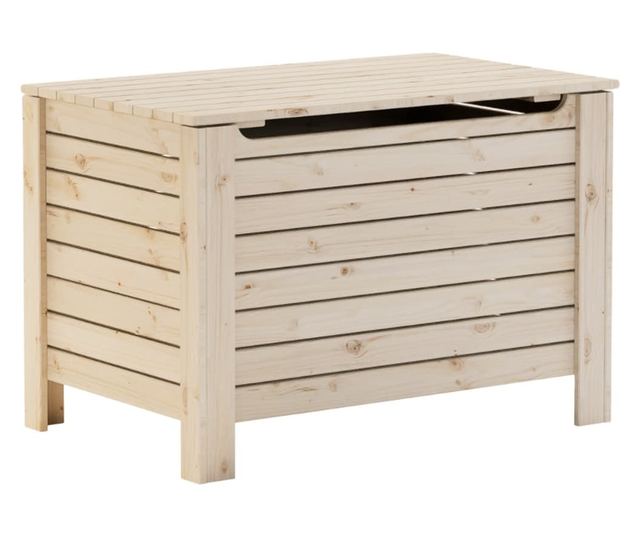 RANA tömör fenyőfa tárolóláda fedéllel 80 x 49 x 54 cm