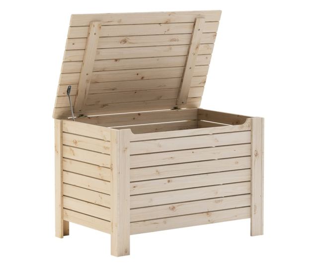 RANA tömör fenyőfa tárolóláda fedéllel 80 x 49 x 54 cm