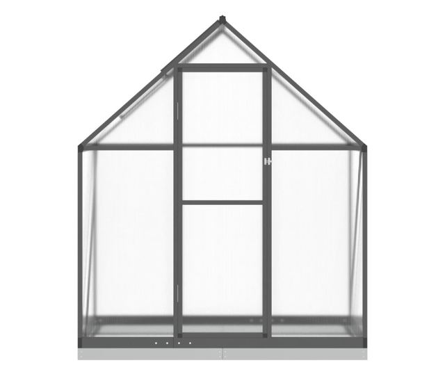 antracitszürke alumínium melegház alapvázzal 169 x 58 x 202 cm