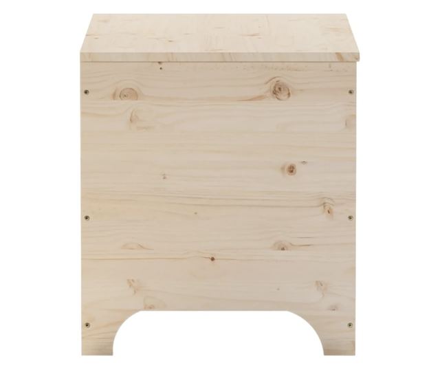 RANA tömör fenyőfa tárolóláda fedéllel 60 x 49 x 54 cm