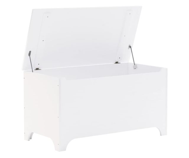 RANA fehér tömör fenyőfa tárolóláda fedéllel 100 x 49 x 54 cm