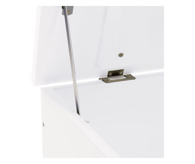 RANA fehér tömör fenyőfa tárolóláda fedéllel 100 x 49 x 54 cm