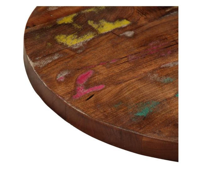 tömör újrahasznosított fa kerek asztallap Ø70 x 3,8 cm