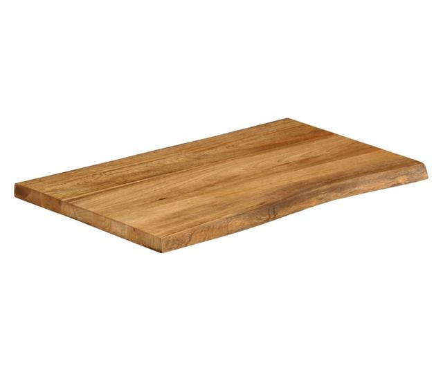 tömör mangófa természetes élű asztallap 80 x 60 x 2,5 cm