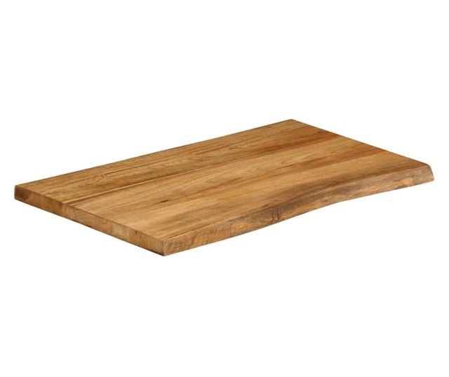 tömör mangófa természetes élű asztallap 70 x 60 x 3,8 cm