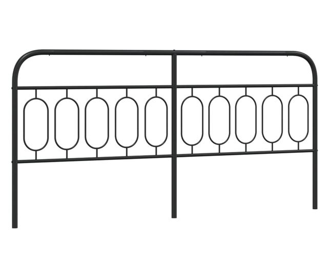 fekete fém fejtámla 200 cm