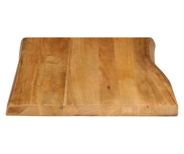 tömör mangófa természetes élű asztallap 80 x 60 x 2,5 cm