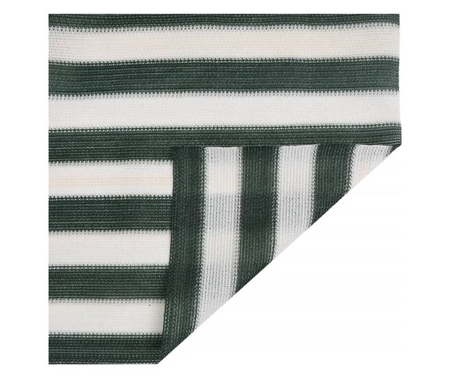 zöld és fehér HDPE belátásgátló háló 1,8 x 10 m 195 g/m²