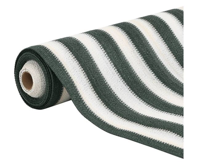 zöld és fehér HDPE belátásgátló háló 1,5 x 25 m 195 g/m²