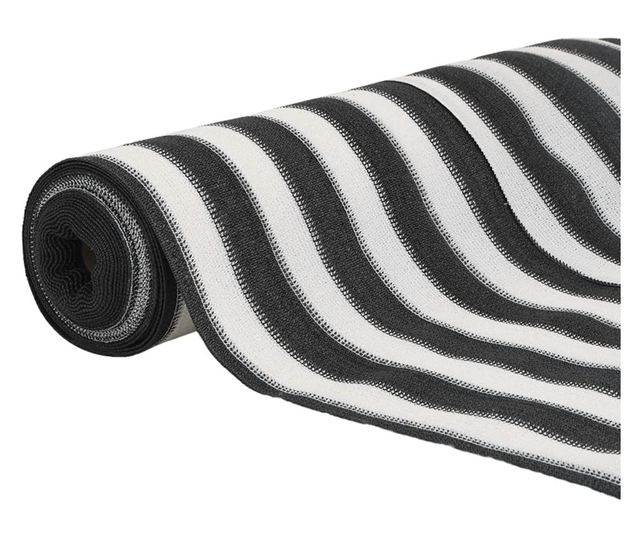 antracitszürke és fehér HDPE belátásgátló háló 1,5x25 m 75 g/m²