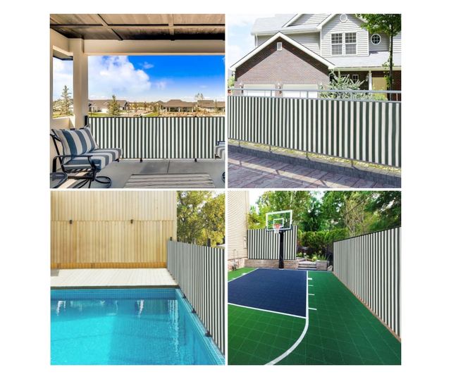 zöld és fehér HDPE belátásgátló háló 2 x 25 m 150 g/m²